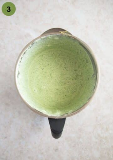 blended german green sauce in a food processor.