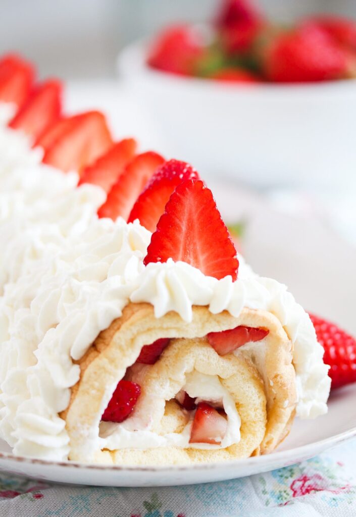 rolled sponge with a berry filling