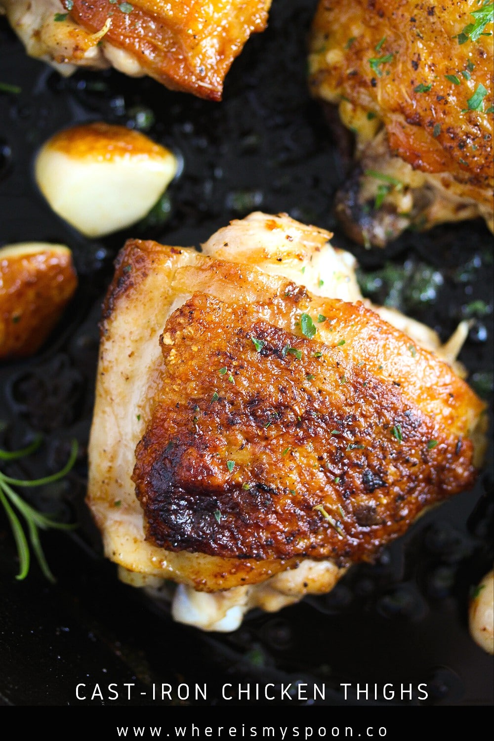Crispy CastIron Chicken Thighs Where Is My Spoon
