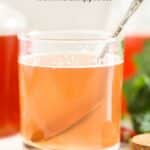 pin image with the title homemade rhubarb syrup.