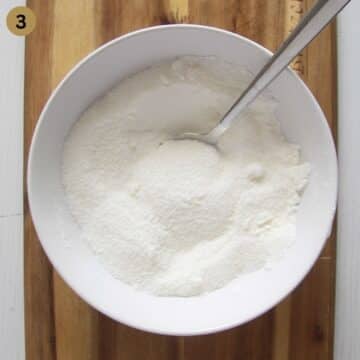 sugar and cornstarch mixture for mixing with fruit for making pie.
