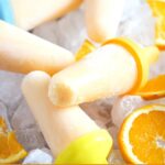creamsicles with citrus on ice cubes