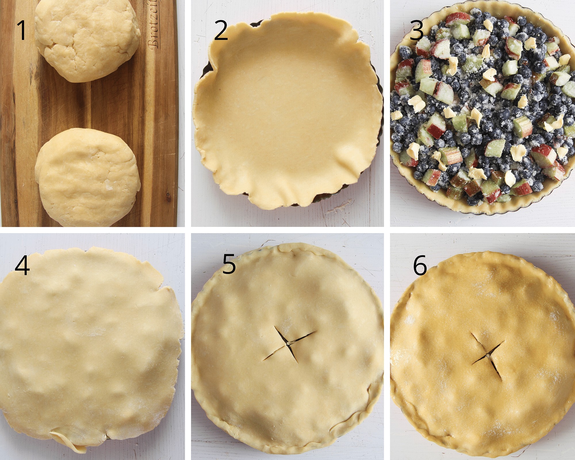 rolling crust dough and covering berry pie with it