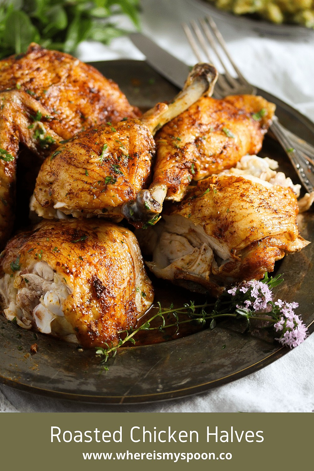 Roasted Half Chicken How To Bake Chicken Halves Where Is My Spoon