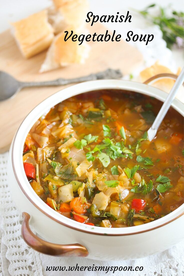 Sopa de verduras (Spanish Soup with Vegetables)