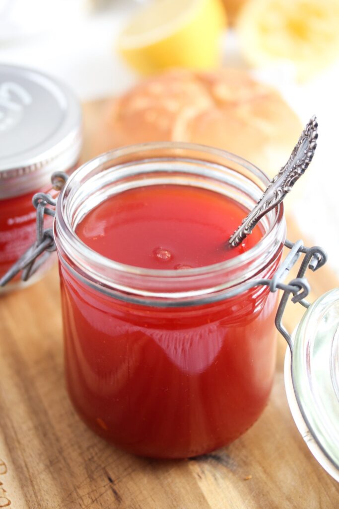 smooth watermelon pulp spread in a jar