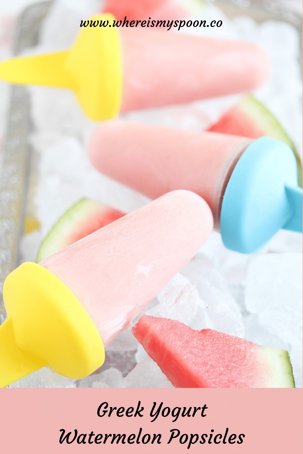 popsicles on a ice cubes bed