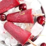 platter with ice and red ice pops