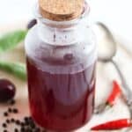 a pinterest image with the name cherry vinegar.