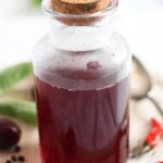 infused vinegar with cherries and spices