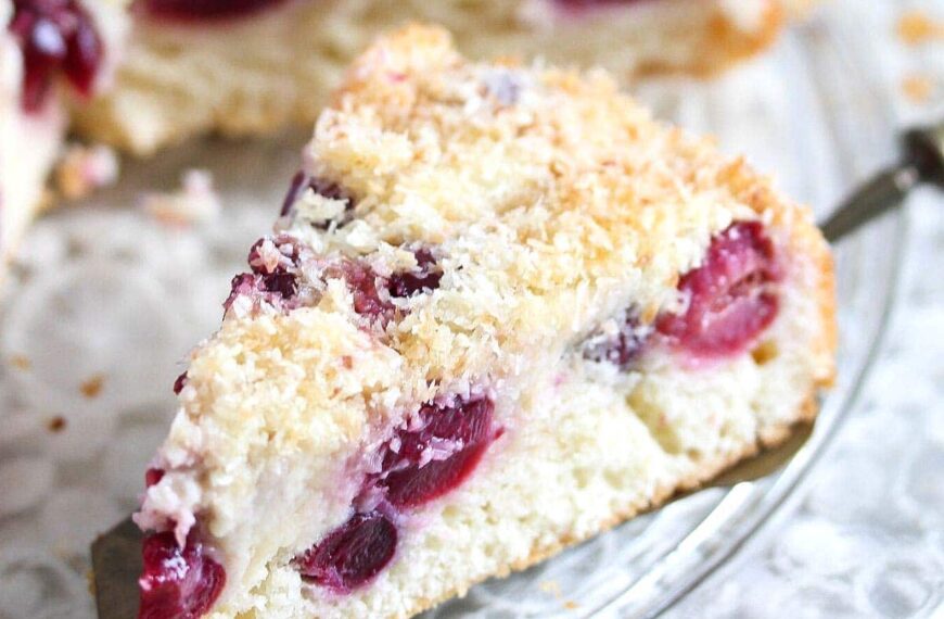 Coconut and Cherry Cake