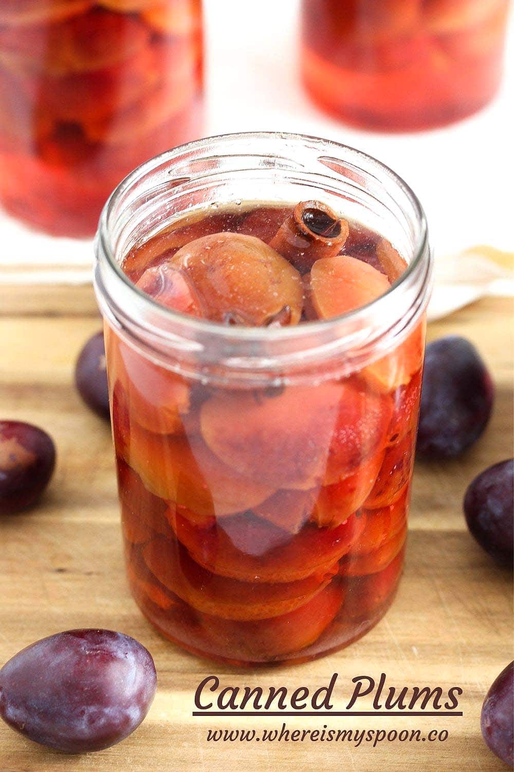 Canned Plums (How to Preserve Plums in Jars)