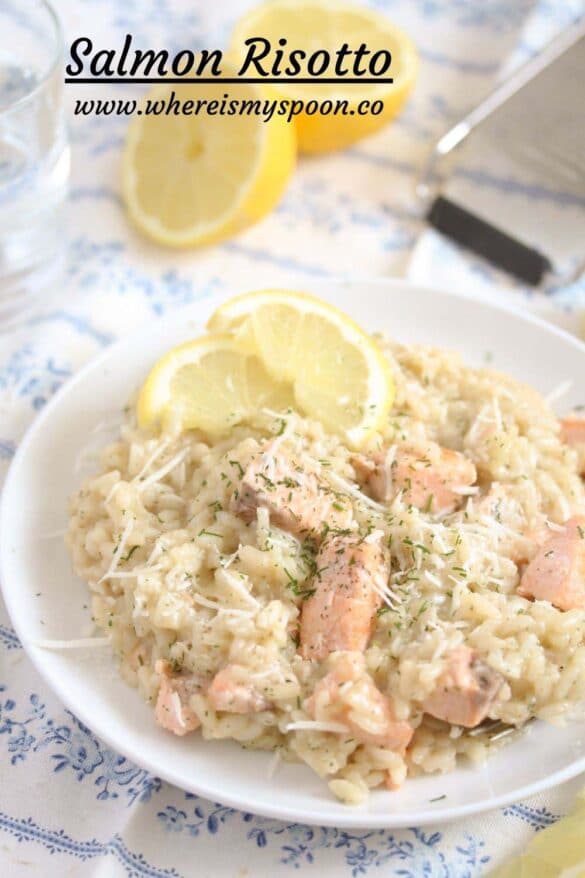 Creamy Salmon Risotto (with Parmesan and Dill)