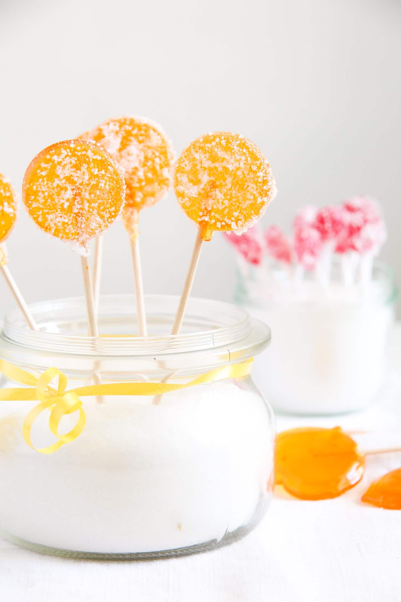a jar with homemade harry potter acid pops