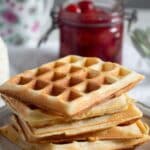 pin image with the title german waffles.