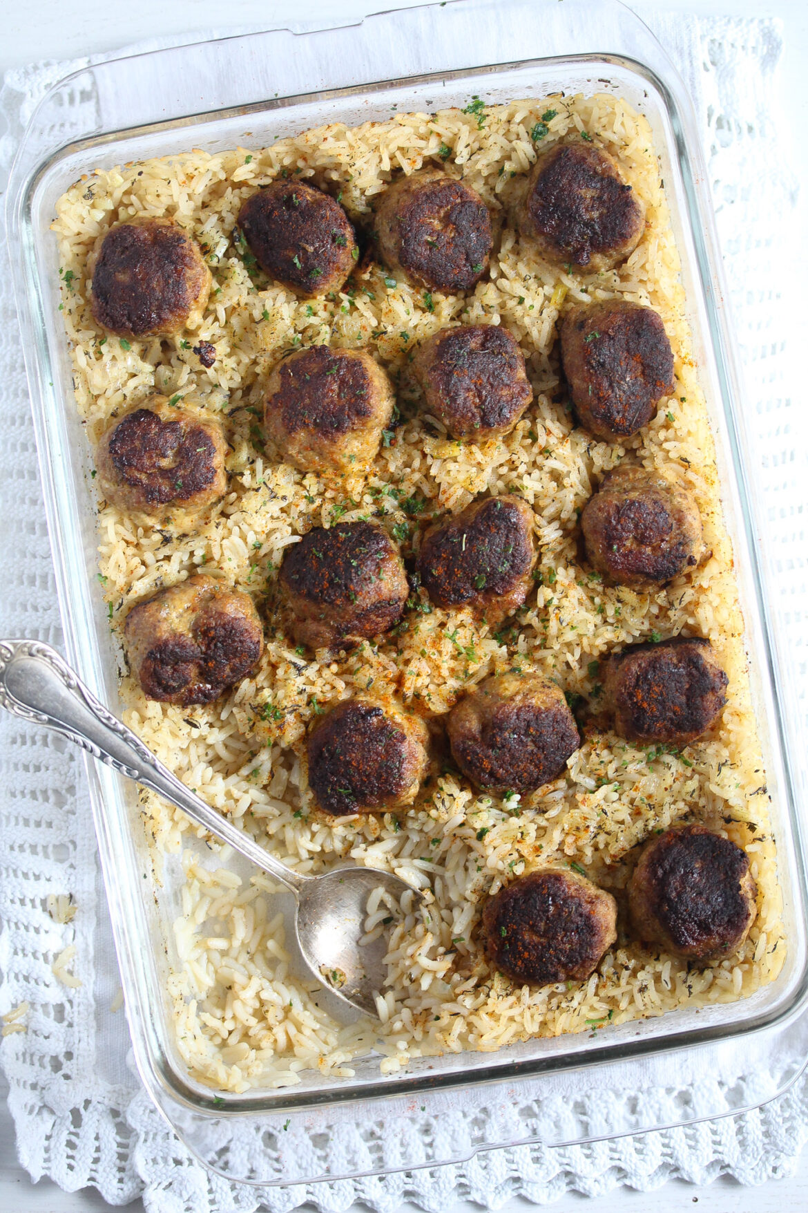 Baked Meatballs and Rice Where Is My Spoon