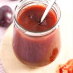 jar of fruit butter made with plums
