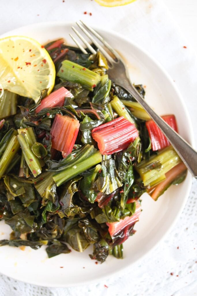 chard sauteed with garlic and olive oil