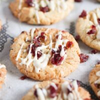 walnut oatmeal cookies with cranberries and white chocolate
