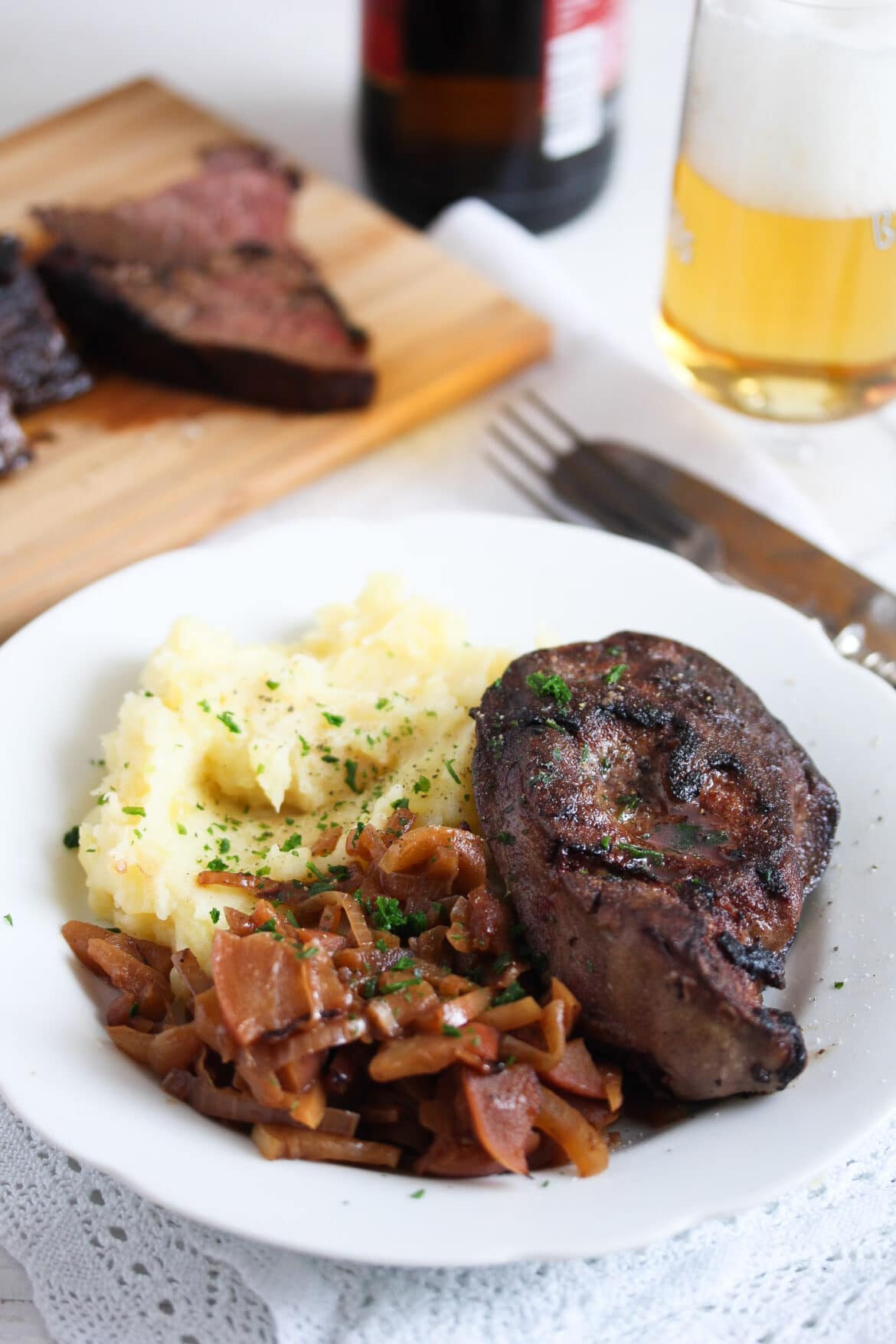 Turkey Liver with Onions And Apples 