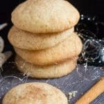pinterest image of a stack of cookies with cinnamon.