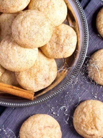 snickerdoodles without cream of tartar overhead view.