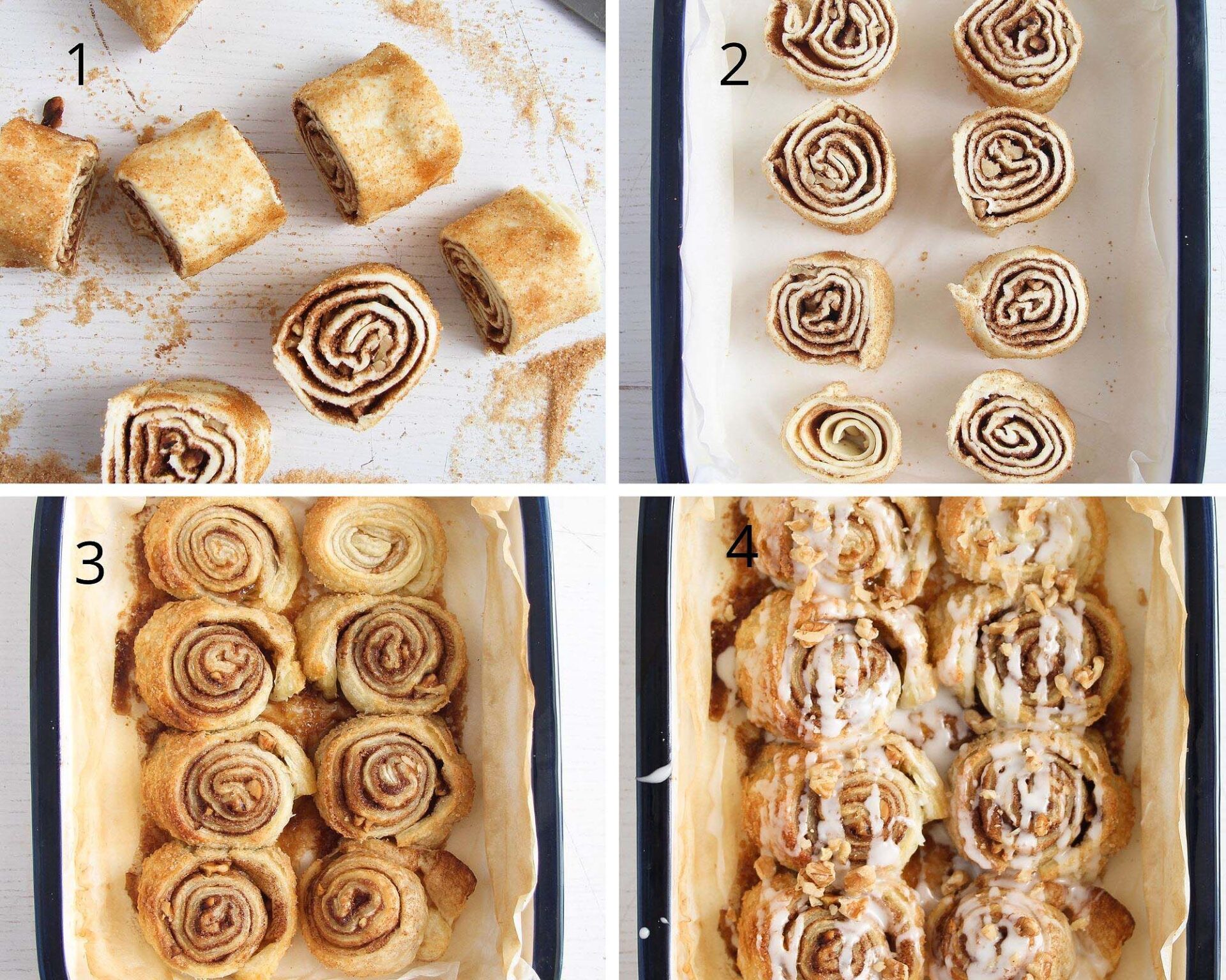 Cinnamon Rolls With Puff Pastry And Icing 8109