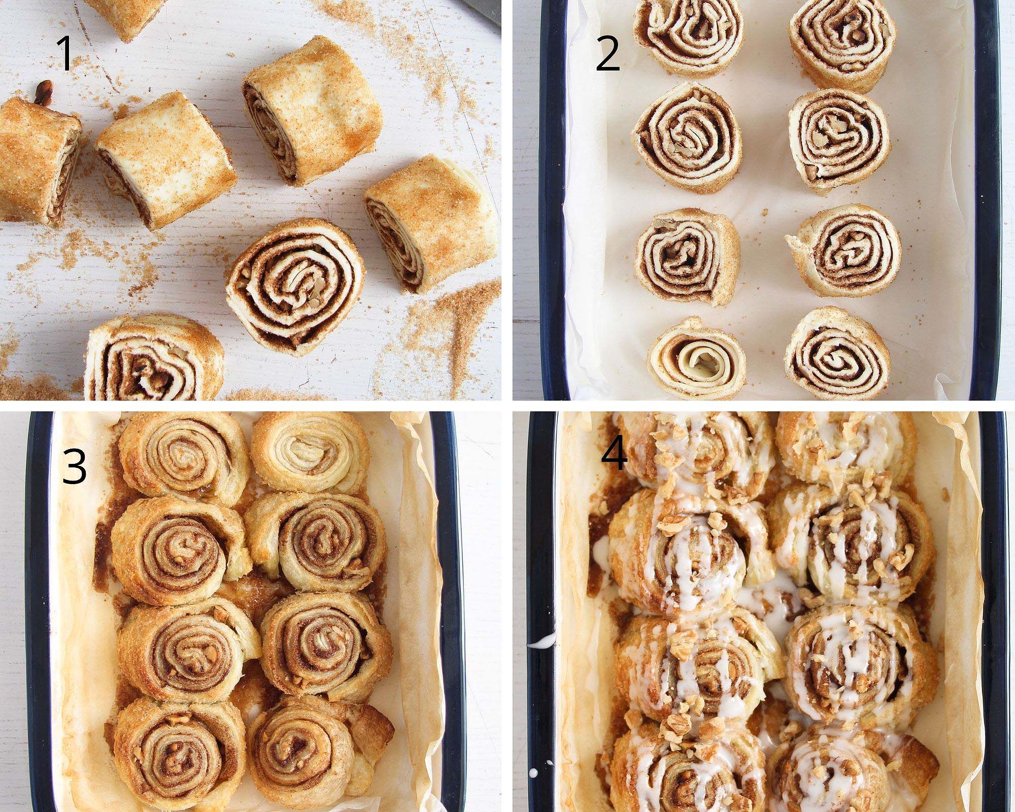 Cinnamon Rolls with Puff Pastry (and Icing)