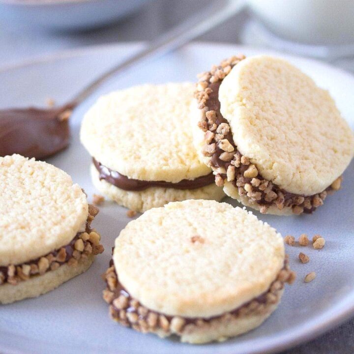 argentinian alfajores on a white plate