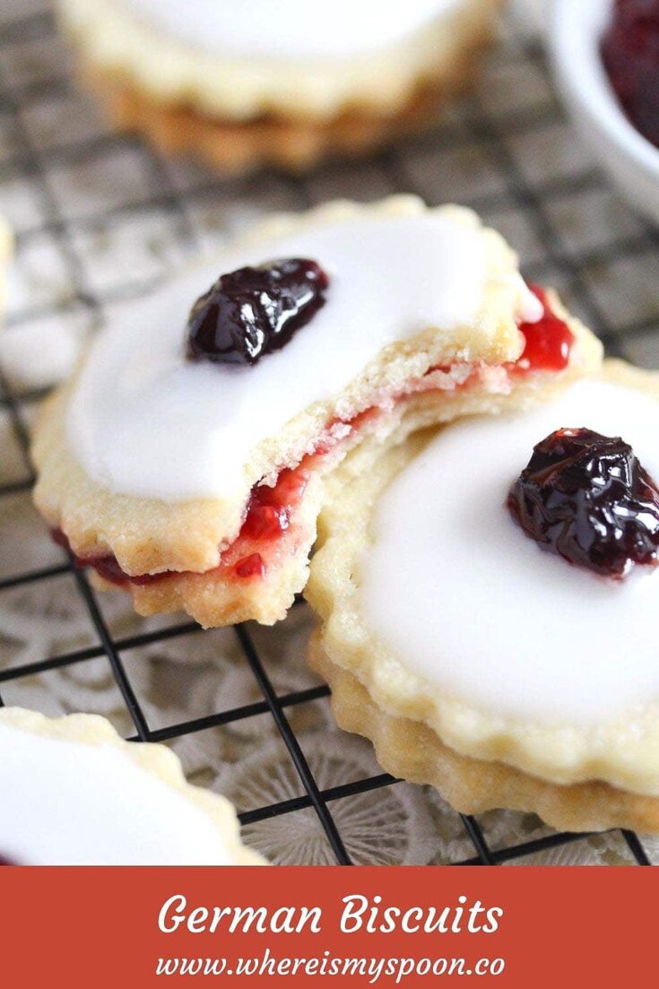 German Biscuits Empire Biscuits With Raspberry Jam
