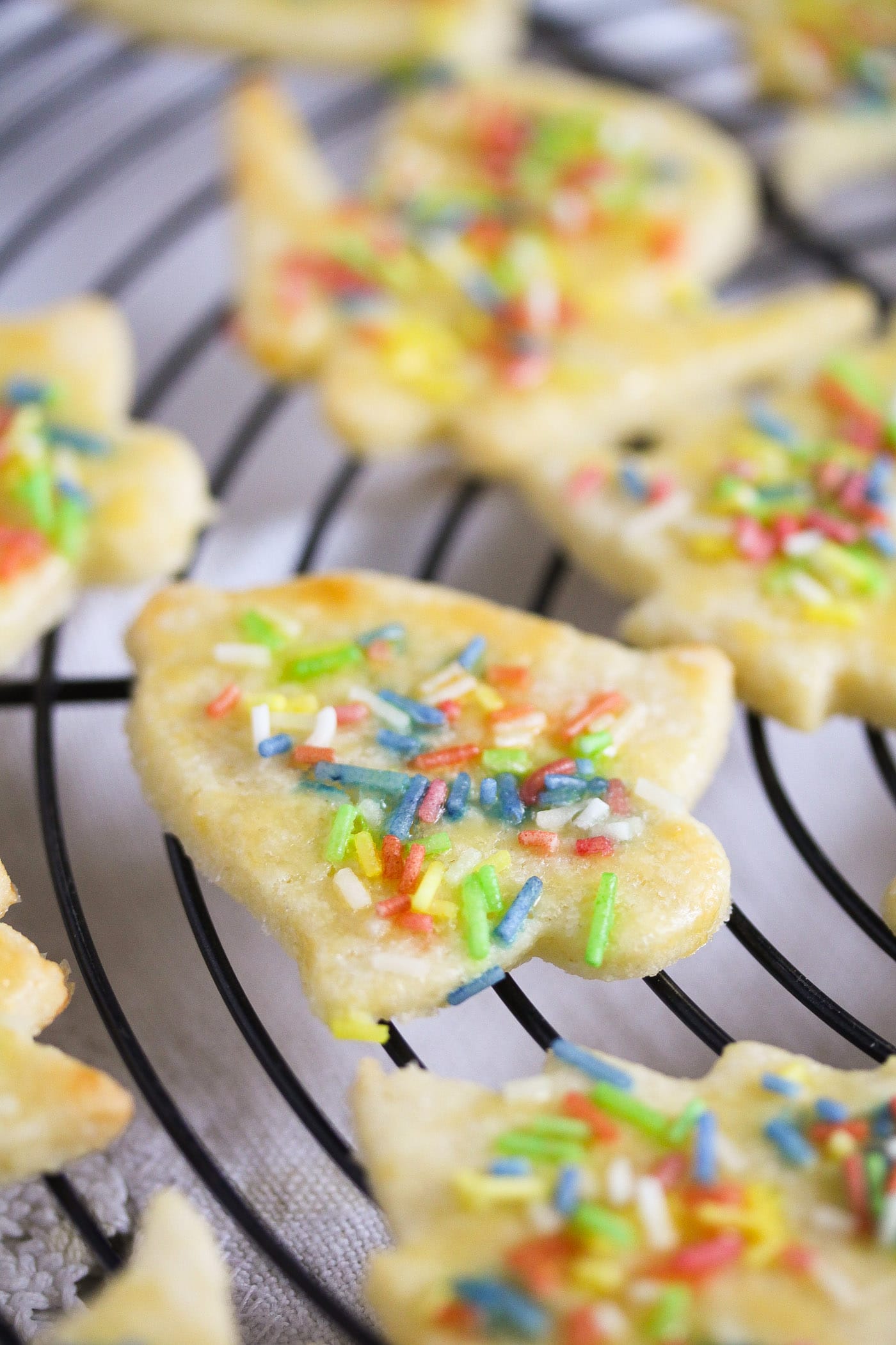 close up cookie cut like a bell