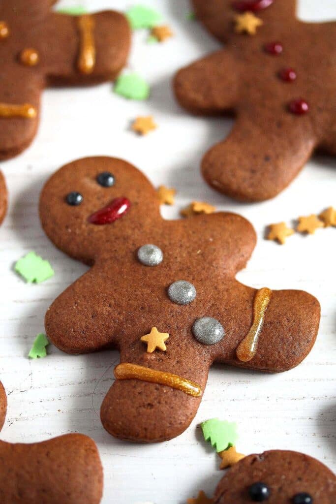 one gingerbread men on the table