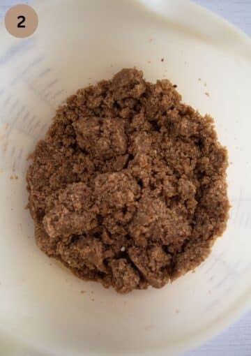 dough for making polvorones cookies in a bowl.