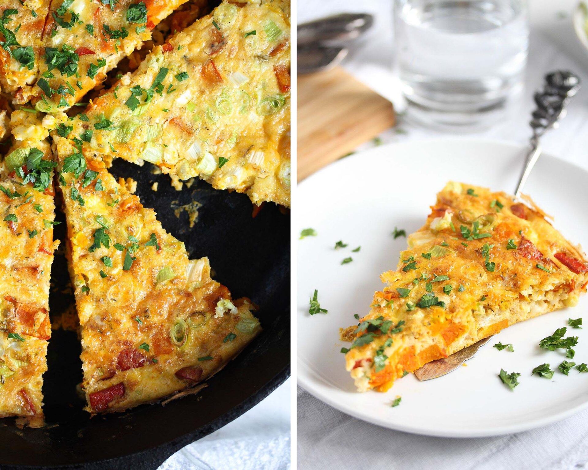Roasted Pumpkin Frittata with Feta (OvenBaked)