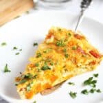 pinterest image with the title pumpkin frittata.