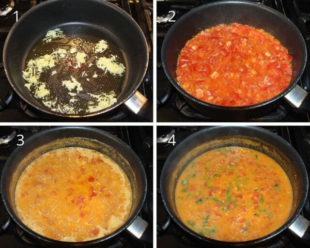 Coconut Milk Sauce for Pasta (with Tomatoes and Basil)