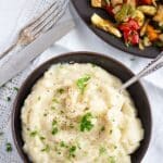 pin image with the title celeriac puree.