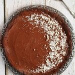 pinterest image with the title bailey's chocolate tart.