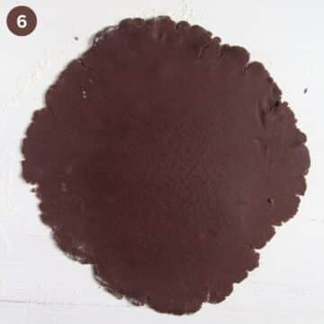 rolled out chocolate tart pastry.