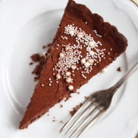 slice of chocolate torte made with bailey's.