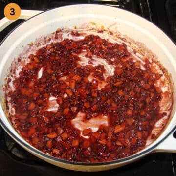 reduced wine over carrots and onions in a dutch oven to make ragu sauce.