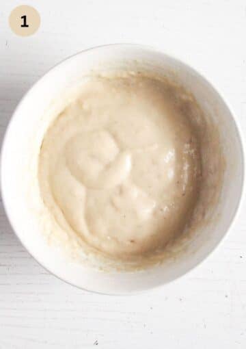 proofen yeast mixture in a small bowl for making yeast dough.