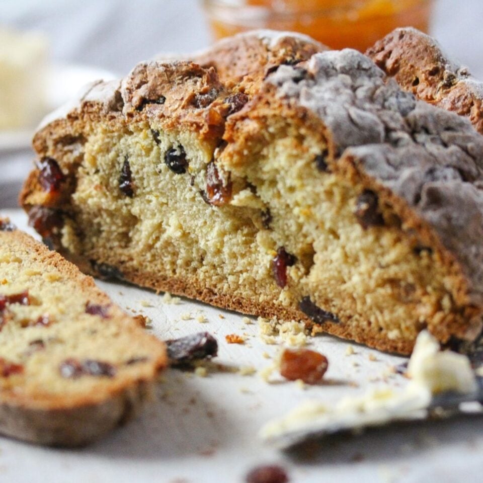 Irish Sweet Soda Bread (with Raisins and Caraway Seeds)