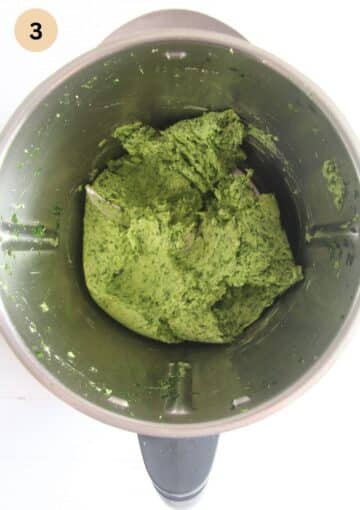 wild garlic butter mixed in the food processor.