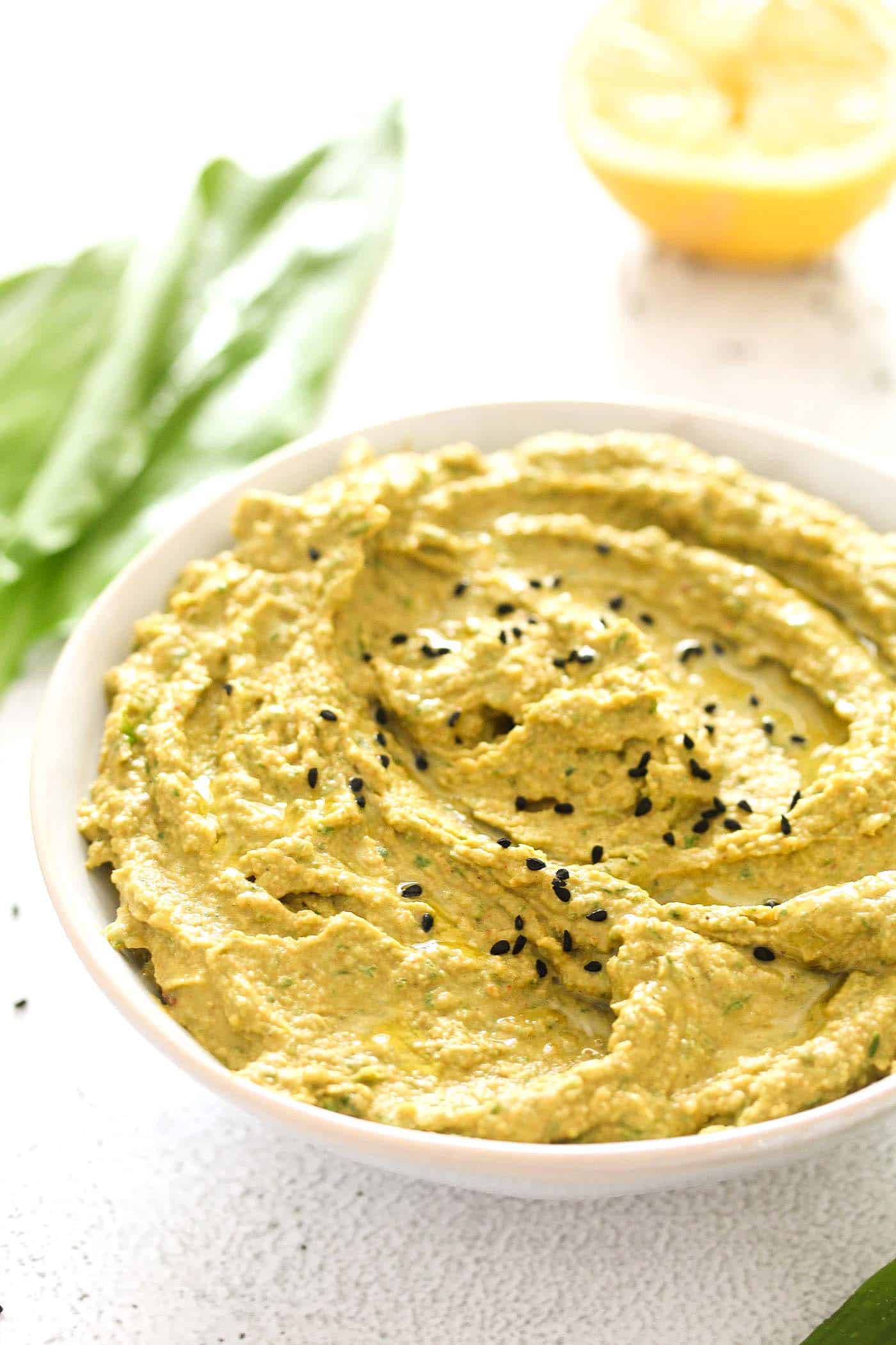 Wild Garlic Hummus Where Is My Spoon