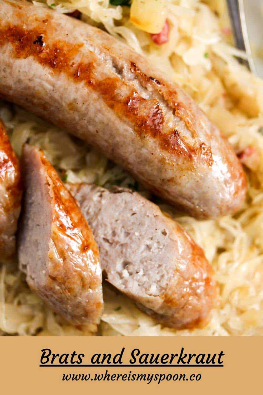 German Bratwurst and Sauerkraut Where Is My Spoon