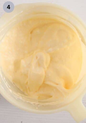 batter for making cake roll in a bowl.