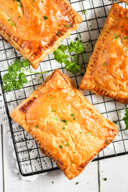 Cheese and Onion Pasties with Puff Pastry - Where Is My Spoon