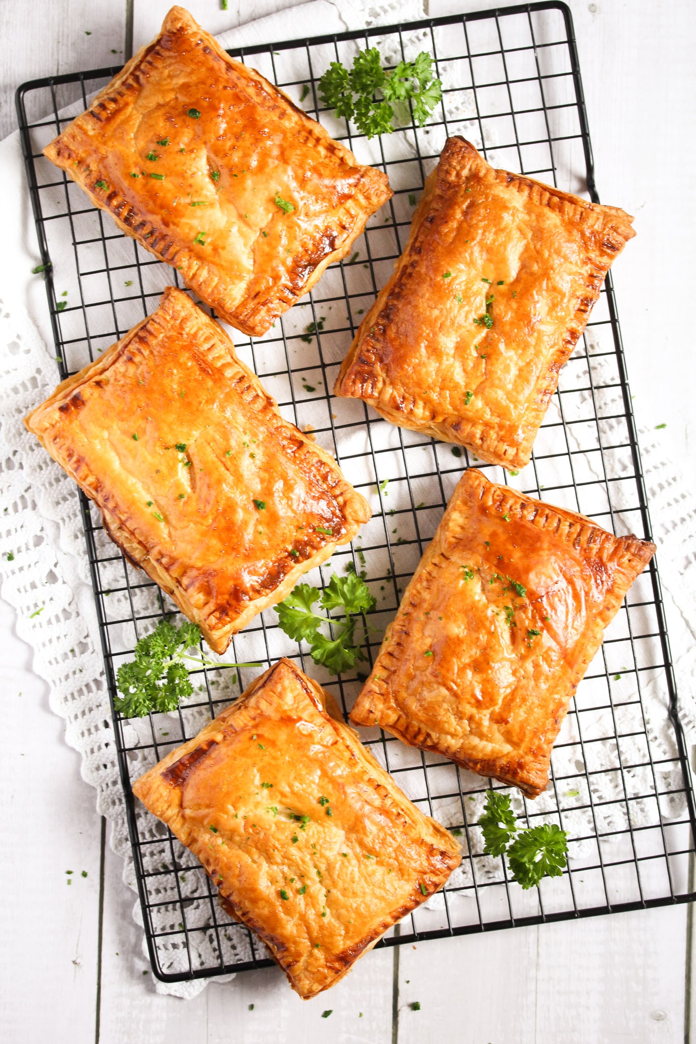 Cheese and Onion Pasties with Puff Pastry - Where Is My Spoon