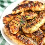 pin image with the marinated chicken tenders.